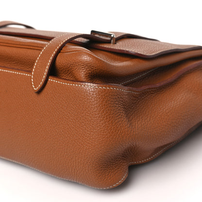 Hermes Taurillon Clemence Steve Caporal Messenger 36 Gold 10 of 10