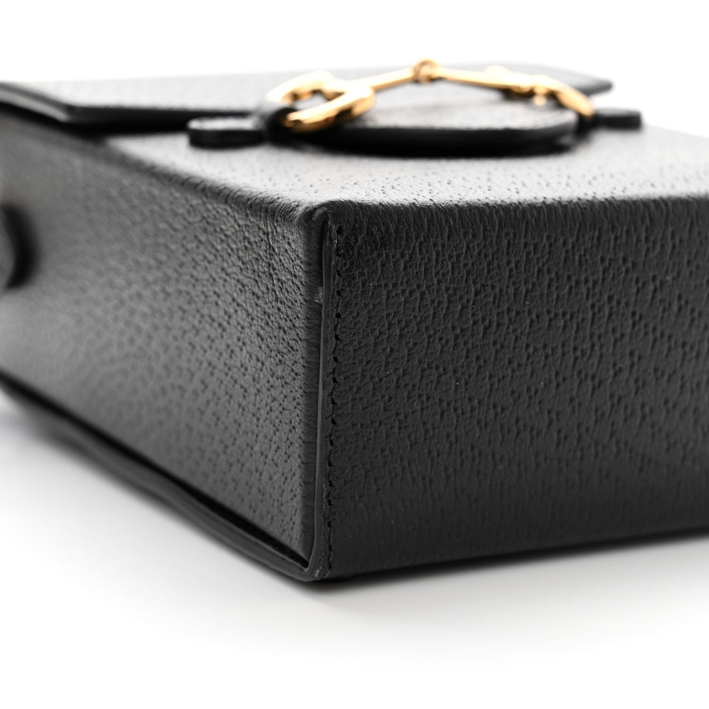 Dollar Calfskin Vertical Horsebit 1955 Crossbody Bag Black
