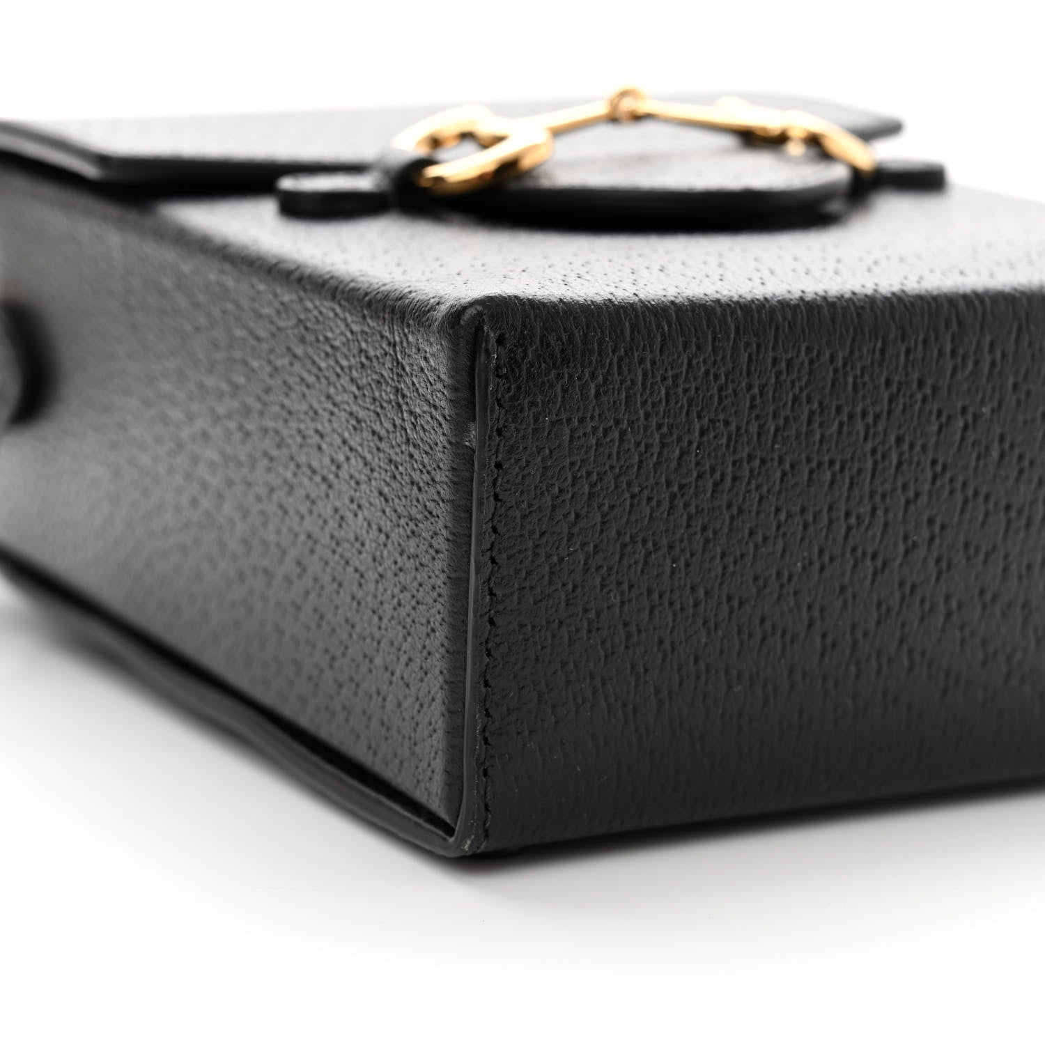 Gucci Dollar Calfskin Vertical Horsebit 1955 Crossbody Bag Black 9 of 12