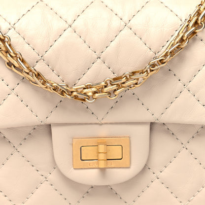 Chanel Aged Calfskin Quilted 2.55 Reissue Mini Flap Ecru 8 of 10