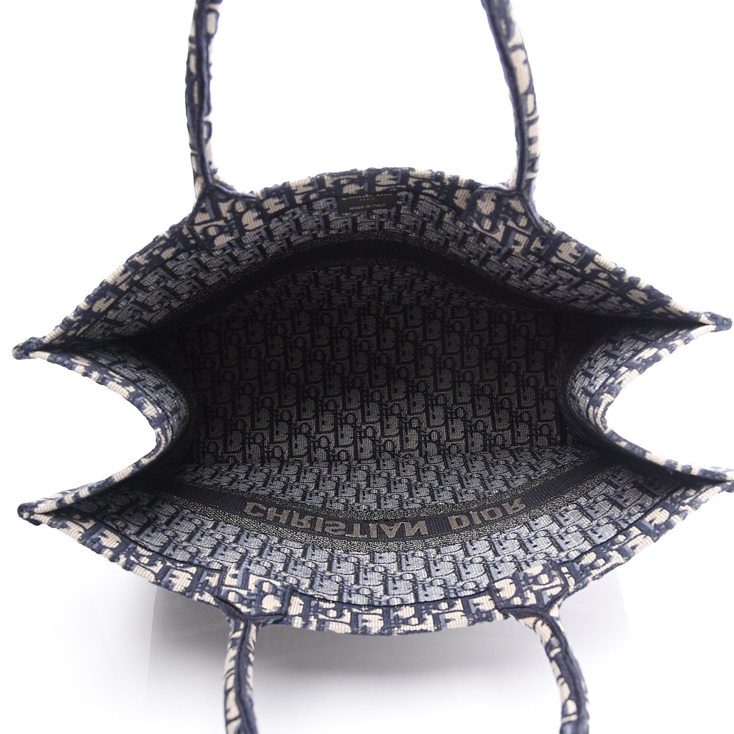 Oblique Book Tote Blue Multicolor
