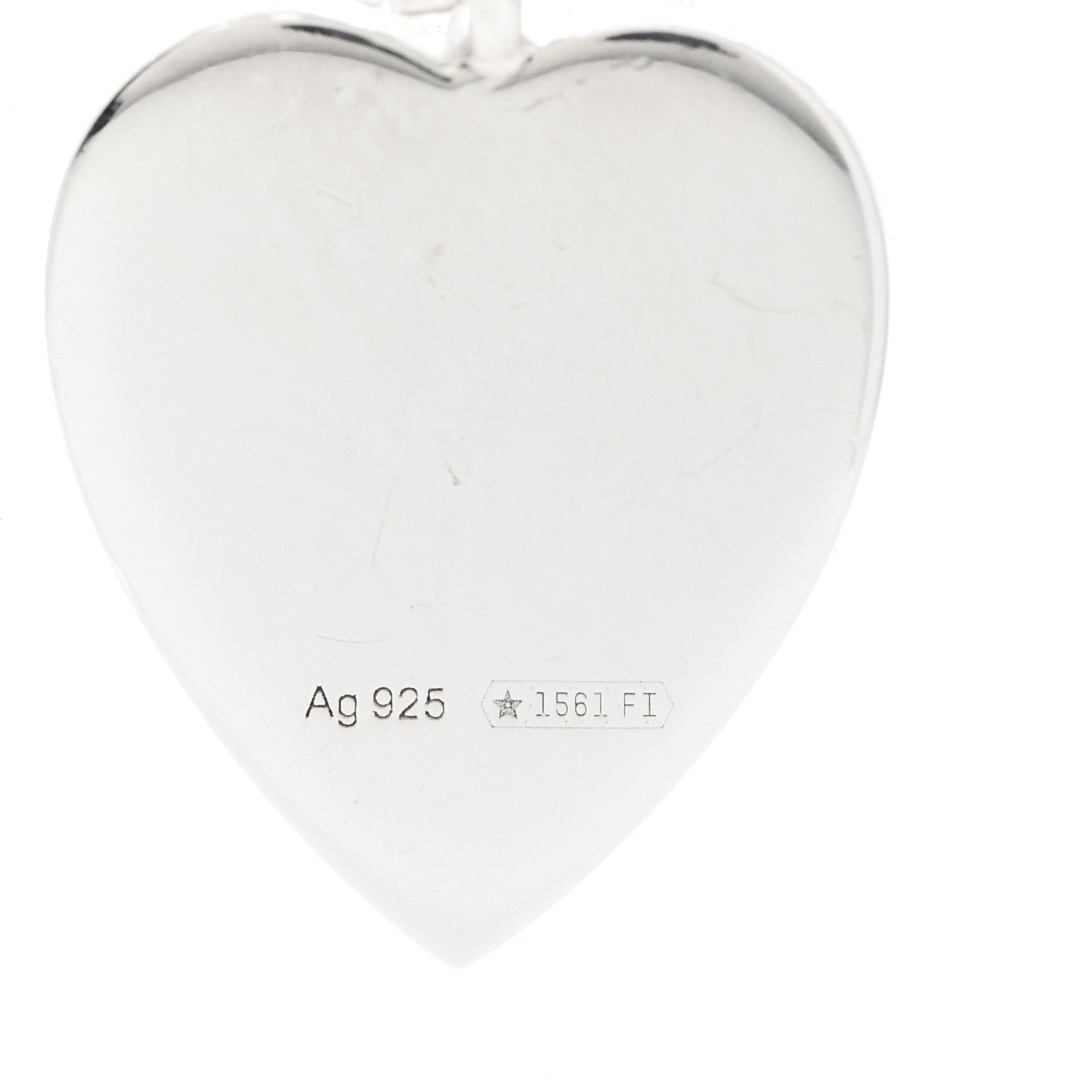 Gucci Sterling Silver Trademark Heart Drop Earrings 4 of 6