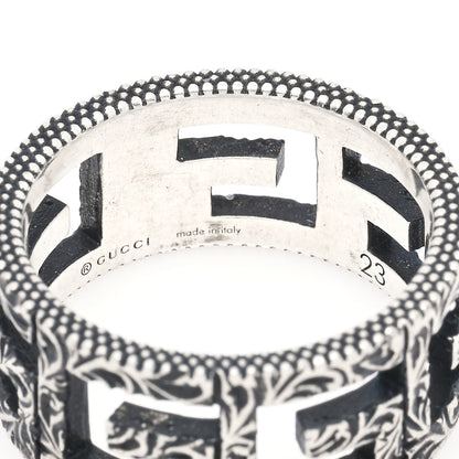 Gucci Sterling Silver Wide Square G Band Ring 63 10.25 4 of 4