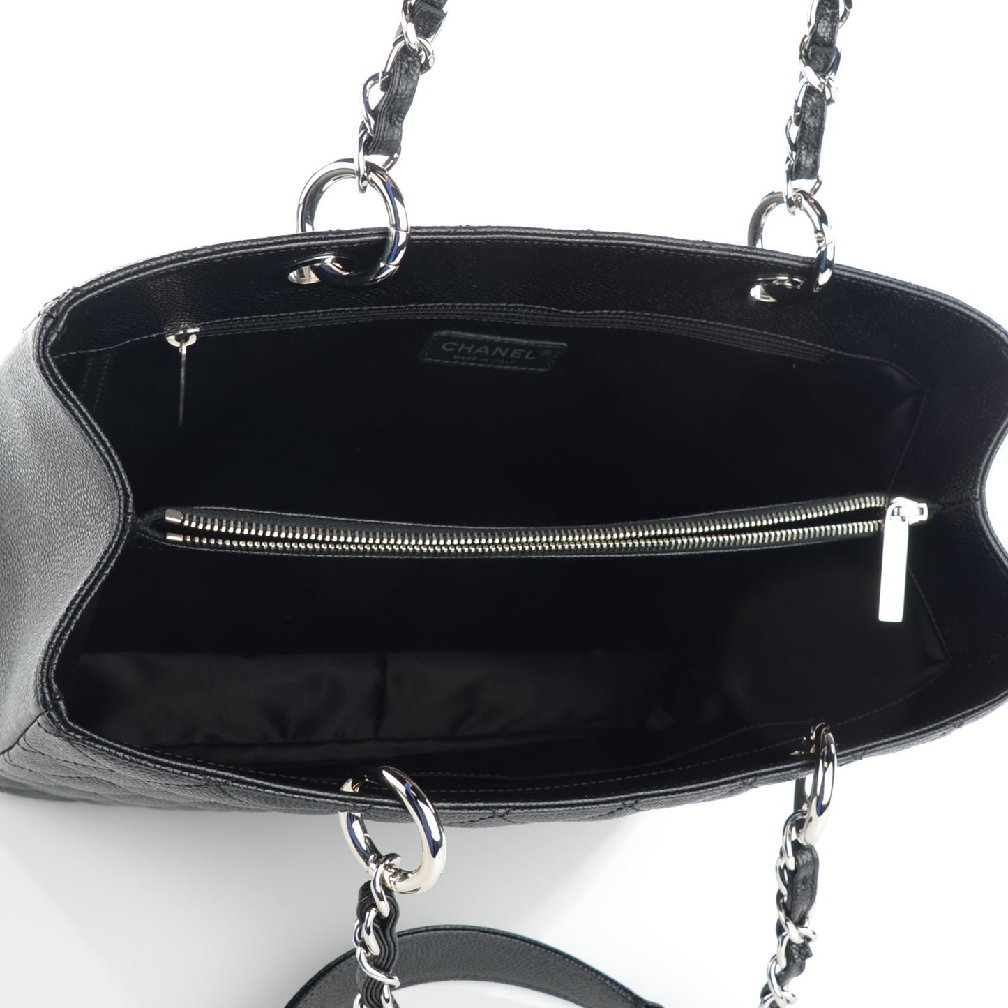 Caviar Quilted Grand Shopping Tote GST Black