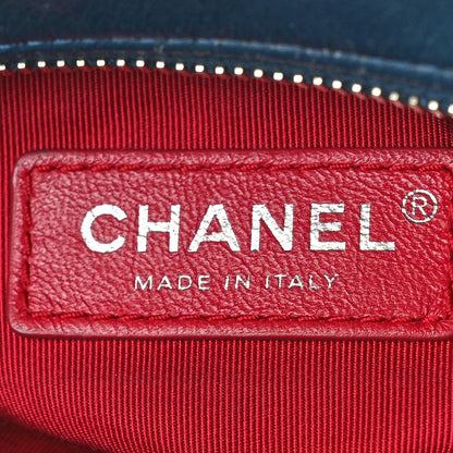 Chanel Aged Calfskin Quilted Small Gabrielle Hobo Blue 6 of 10