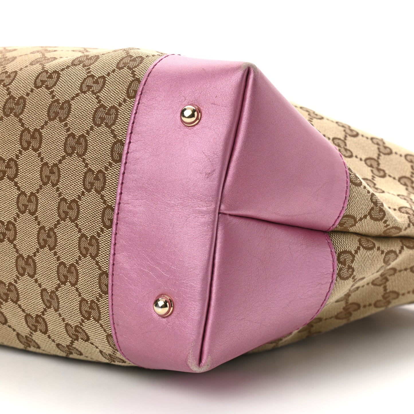 Monogram Large Heart Bit Charm Top Handle Tote Pink