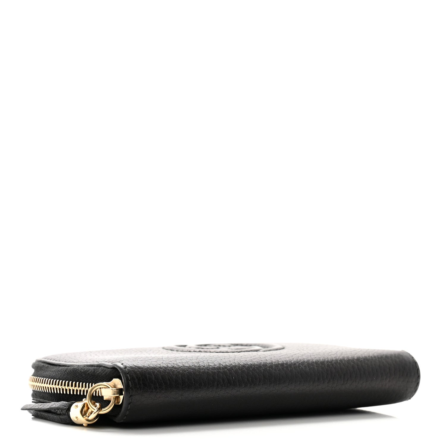 Gucci Pebbled Calfskin Medium Soho Zip Around Wallet Black 4 of 10