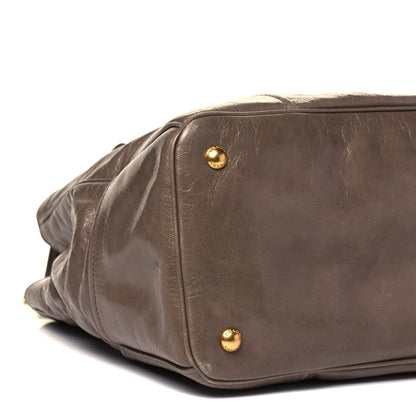 Prada Vitello Shine Tote Giunco 6 of 8