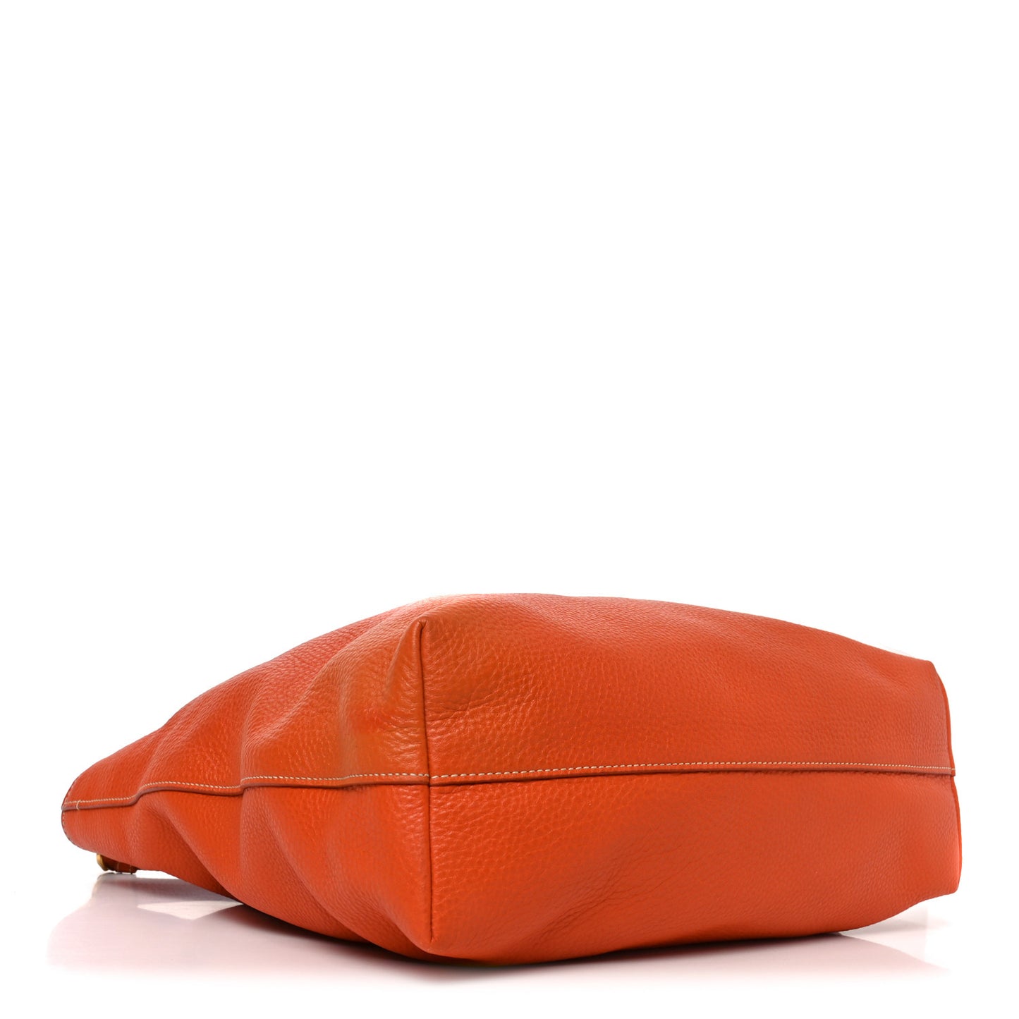 Vitello Daino Shopping Tote Papaya