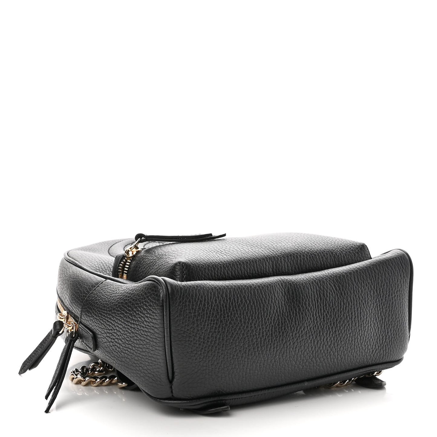 Pebbled Calfskin Soho Chain Backpack Black