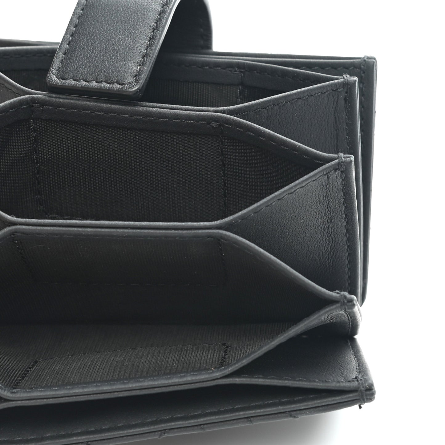 Ultra Matte Calfskin Cannage Lady Dior 5-Gusset Card Holder Black