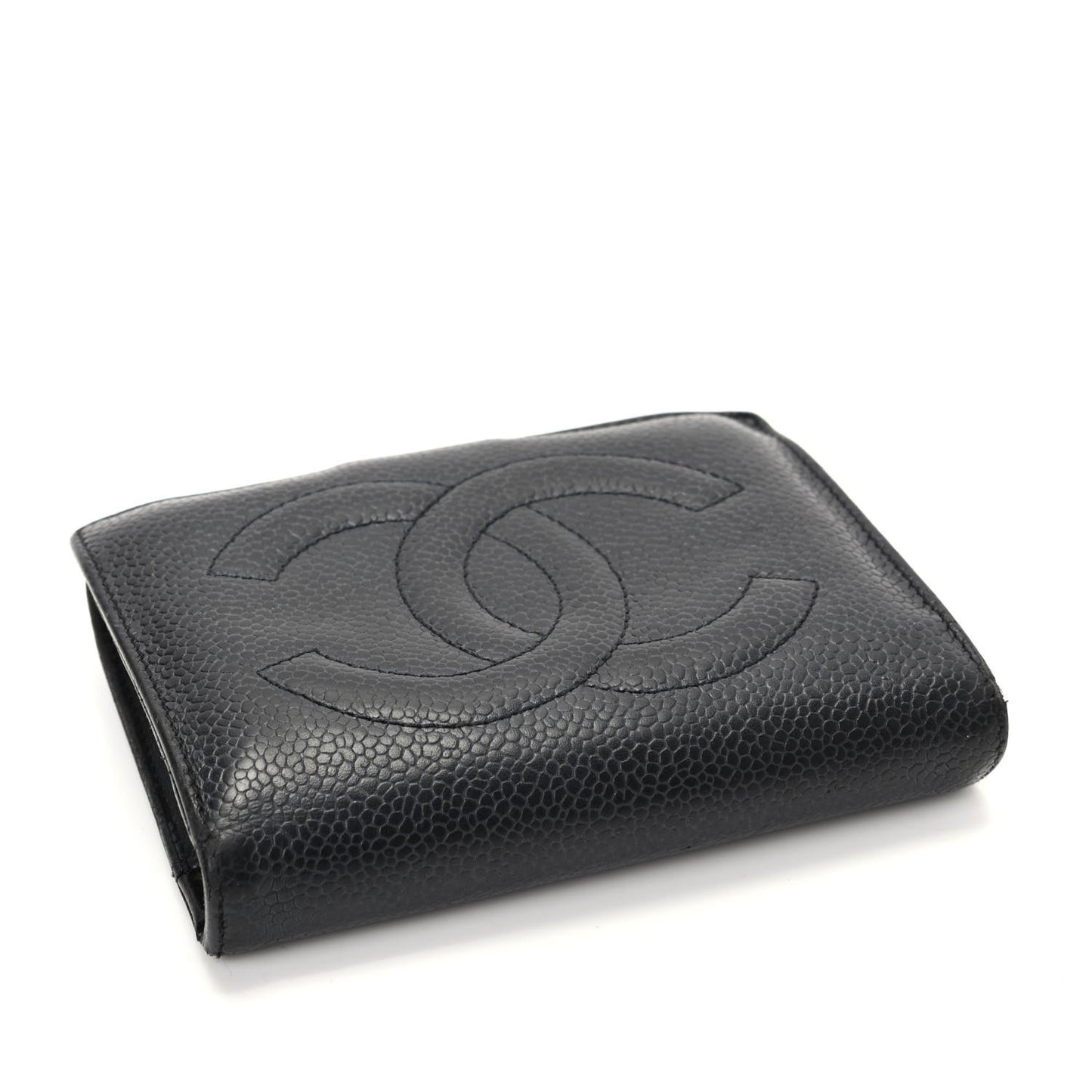 Caviar Timeless CC Compact French Wallet Black