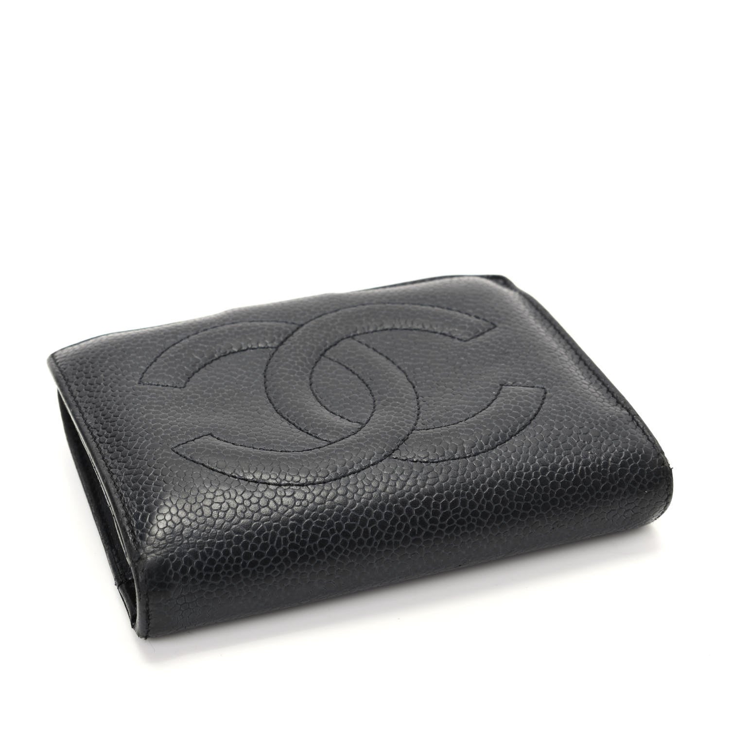 Chanel Caviar Timeless CC Compact French Wallet Black 4 of 7