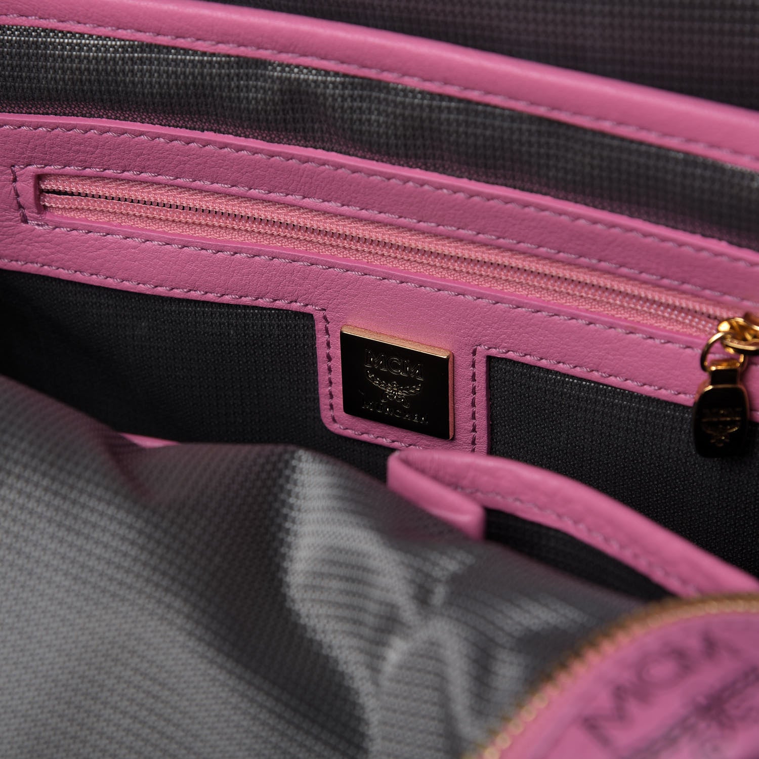 MCM Visetos Small Side Stud Stark Backpack Pink 7 of 12