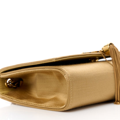 Saint Laurent Satin Small Classic Monogram Kate Tassel Satchel Sahara Beige 10 of 13