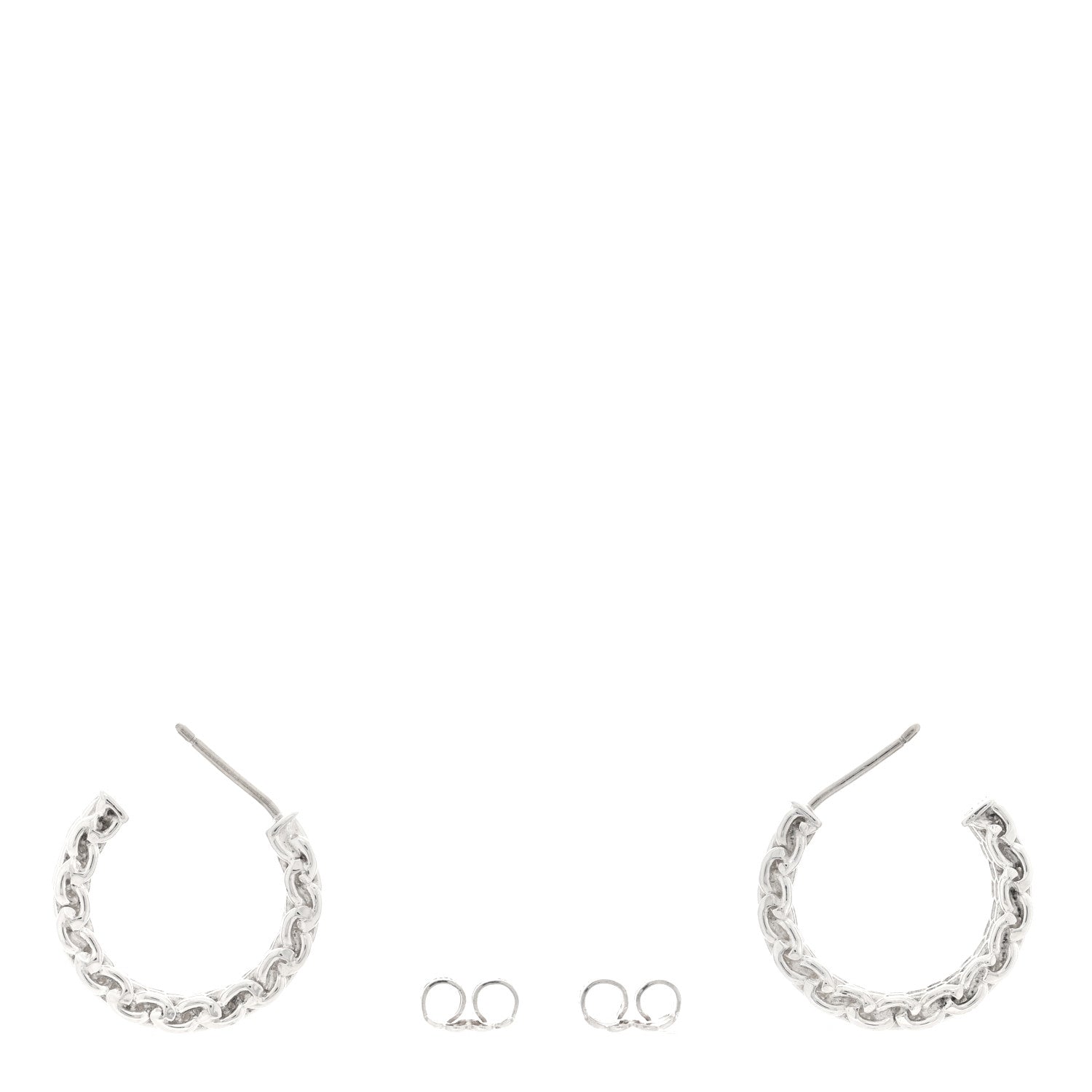 Tiffany Sterling Silver Narrow Somerset Hoop Earrings 3 of 5