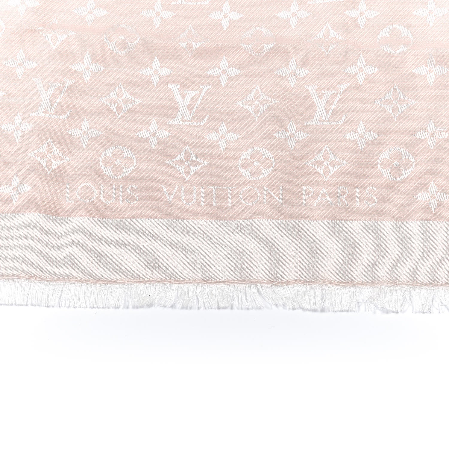 Louis Vuitton Silk Wool Monogram Shawl Rose 2 of 4