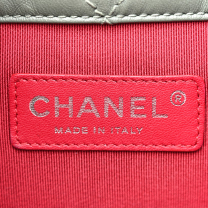 Chanel Aged Calfskin Quilted Small Gabrielle Backpack Green 6 of 12