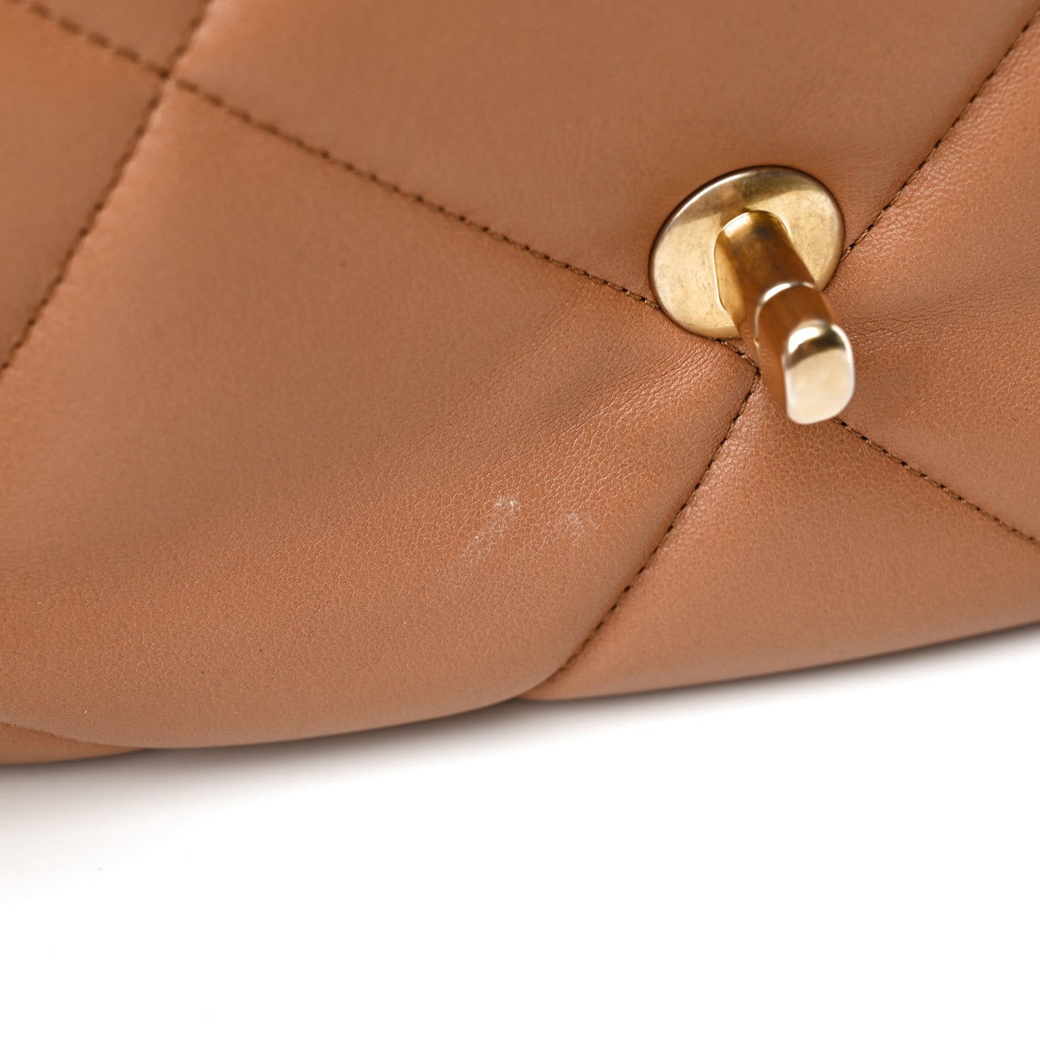 Chanel Lambskin Quilted Large Chanel 19 Flap Brown 11 of 12