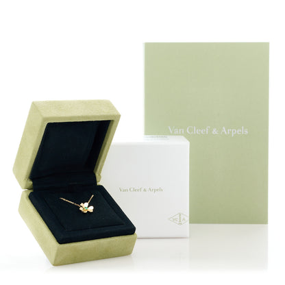 Van Cleef & Arpels 18K Yellow Gold Emerald Mini Frivole Pendant Necklace 4 of 4