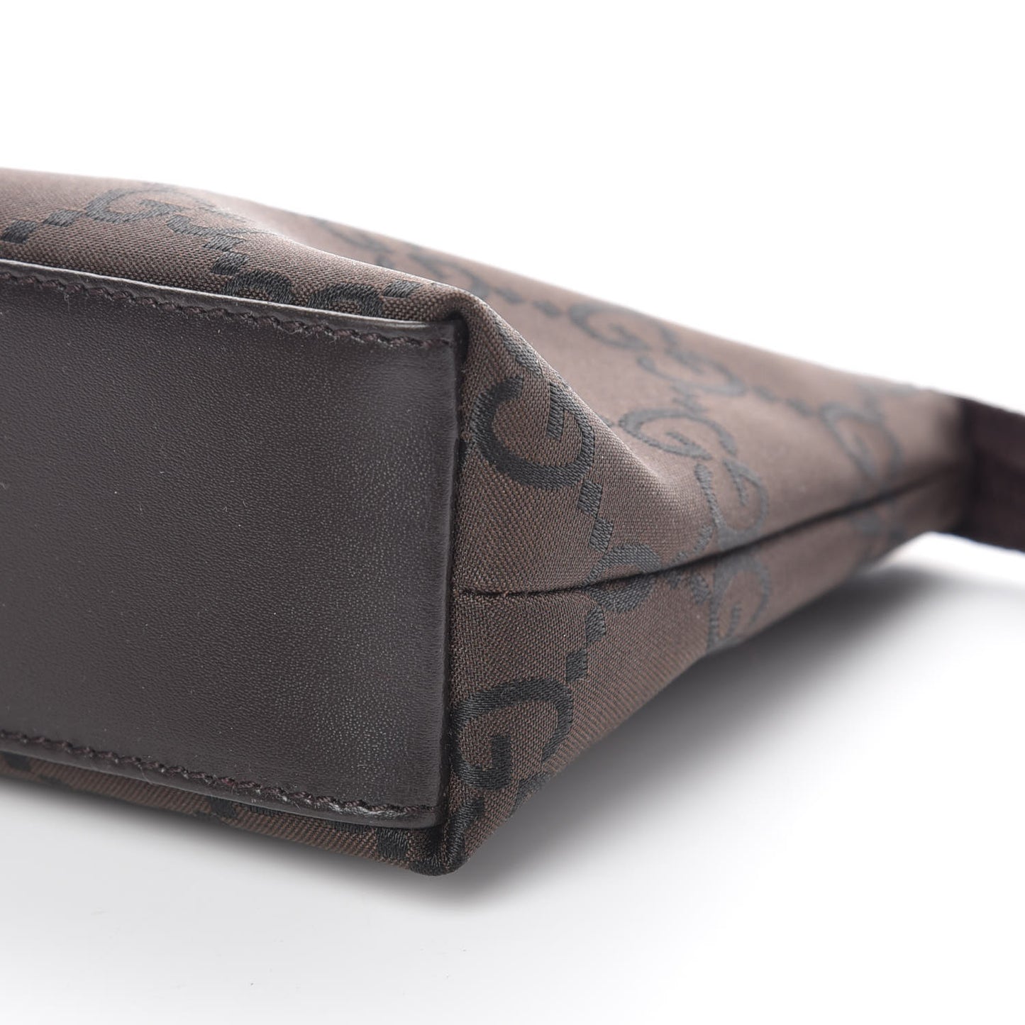 Nylon Monogram Cosmetic Pouch Brown