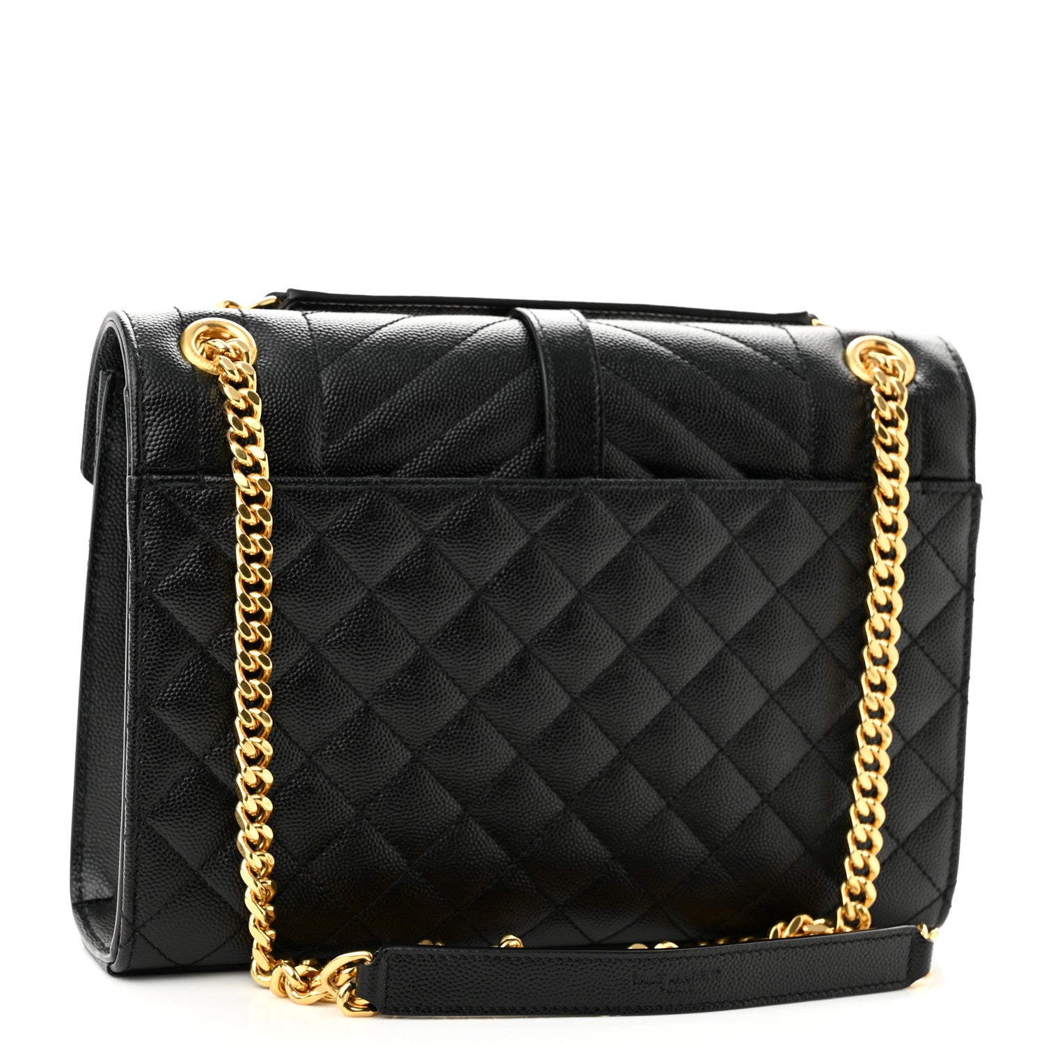 Saint Laurent Grain De Poudre Textured Mixed Matelasse Triquilt Medium Monogram Satchel Black 3 of 11