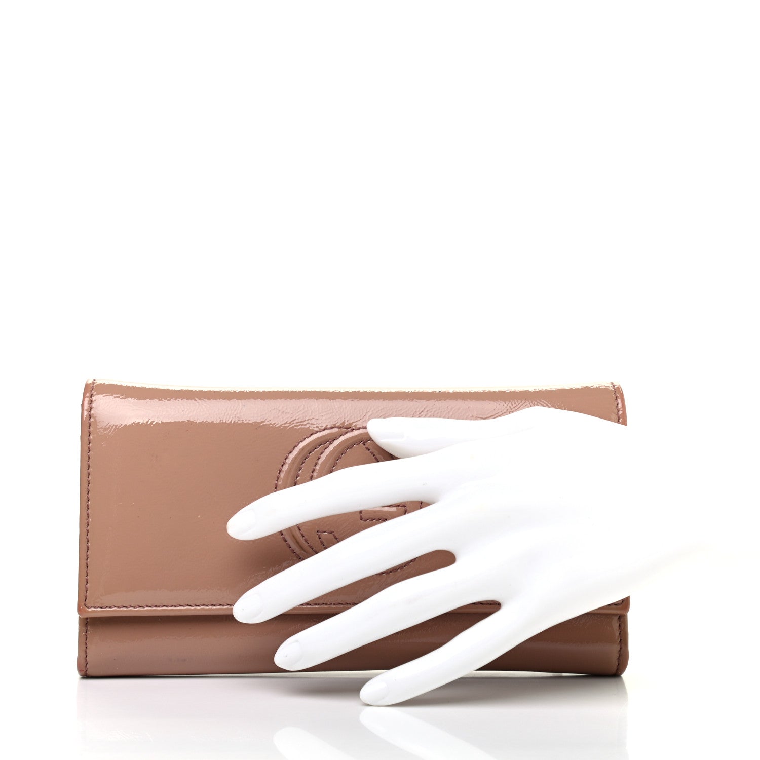Gucci Patent Soho Continental Wallet Dark Cipria 2 of 11
