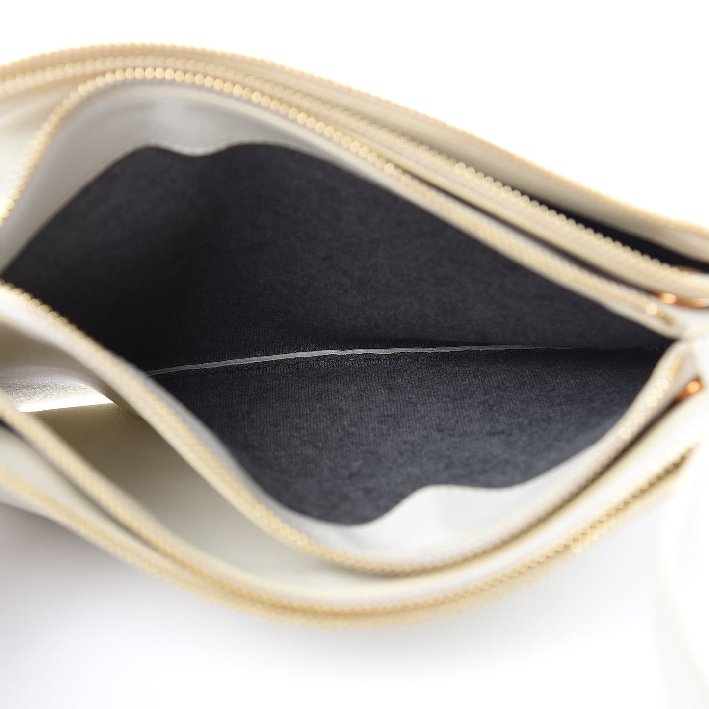 Goatskin Large Trio Crossbody Bag White