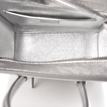 Celine Laminated Lambskin Nano Luggage Silver 6 of 11