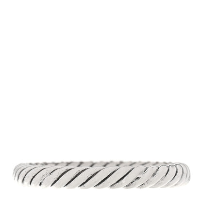 David Yurman Sterling Silver Diamond Petite Pave Band Ring 57 8 3 of 5