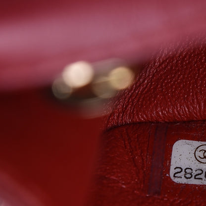 Chanel Aged Calfskin Quilted 2.55 Reissue Mini Flap Red 7 of 10