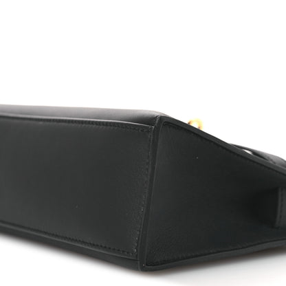 Hermes Swift Kelly Pochette Clutch Black 10 of 12