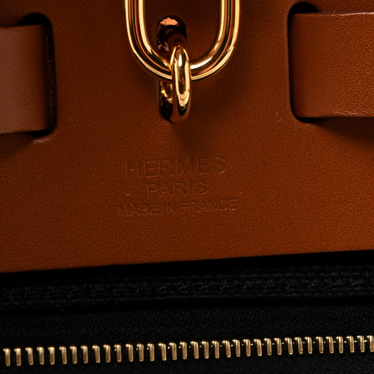 Hermes Military Toile Vache Hunter Herbag Zip Retourne 31 PM Black Fauve 6 of 10