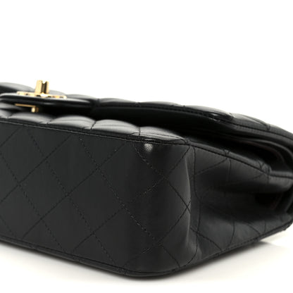 Chanel Lambskin Quilted Medium Double Flap Black 11 of 12