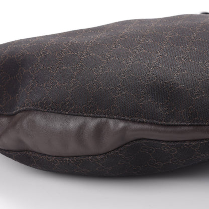 Gucci Denim Monogram Half Moon Hobo Dark Brown 12 of 13