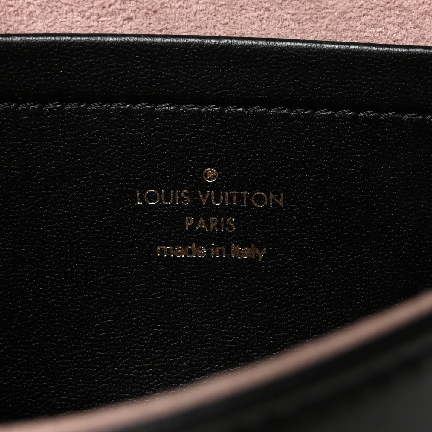 Lambskin Embossed Monogram Pochette Coussin Black