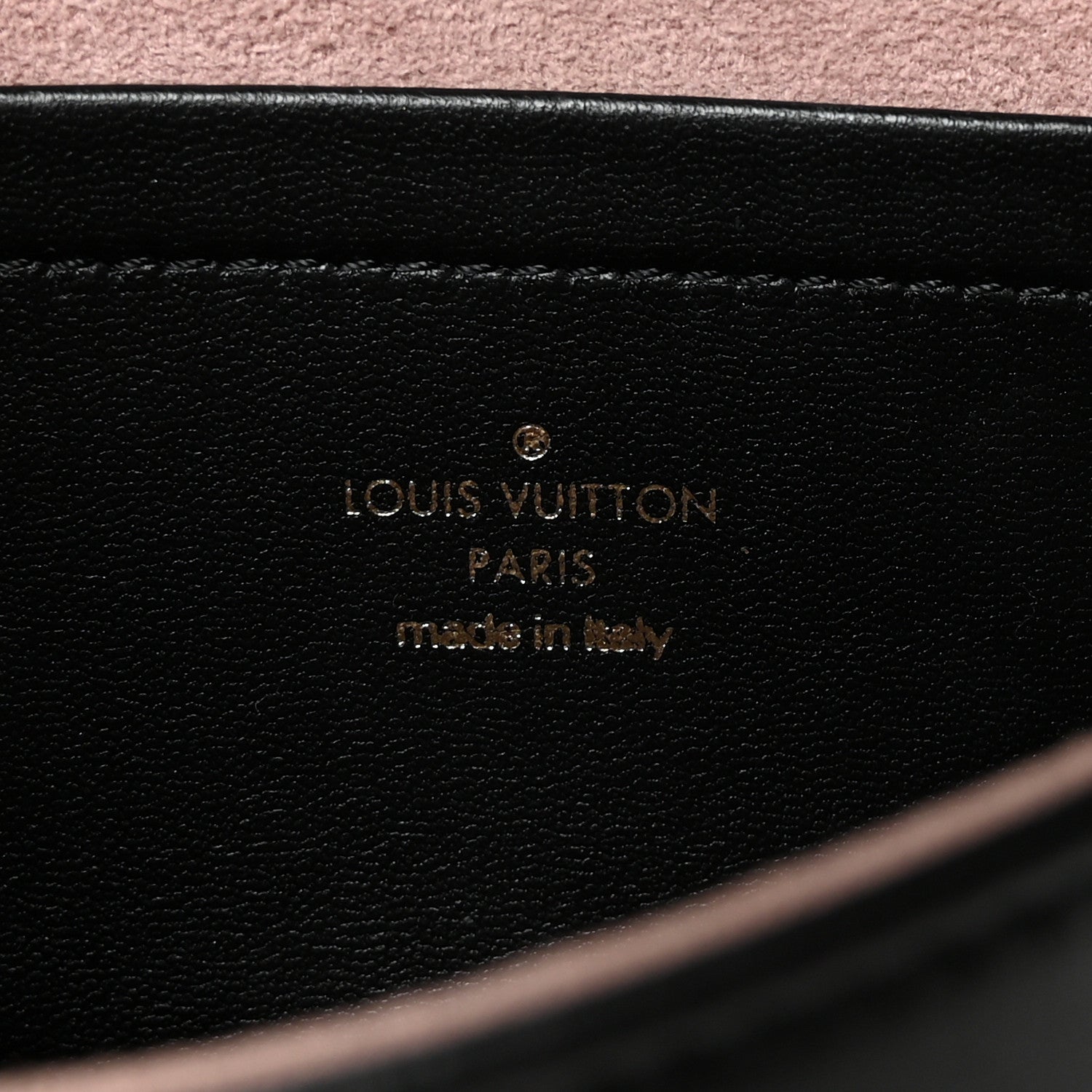 Louis Vuitton Lambskin Embossed Monogram Pochette Coussin Black 6 of 9