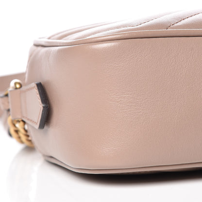 Gucci Calfskin Matelasse Mini GG Marmont Chain Shoulder Bag Porcelain Rose 8 of 10