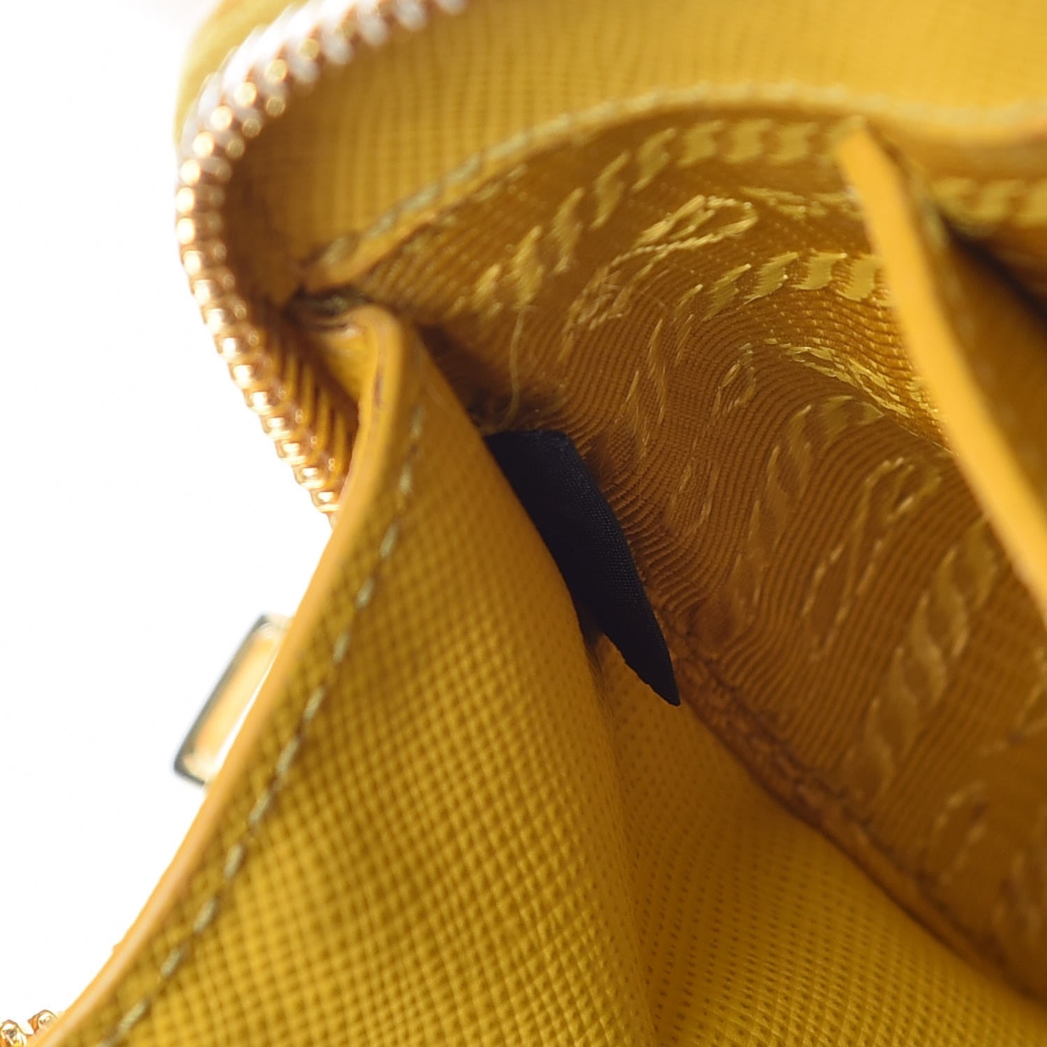Prada Saffiano Lux Mini Promenade Tote Yellow 9 of 25
