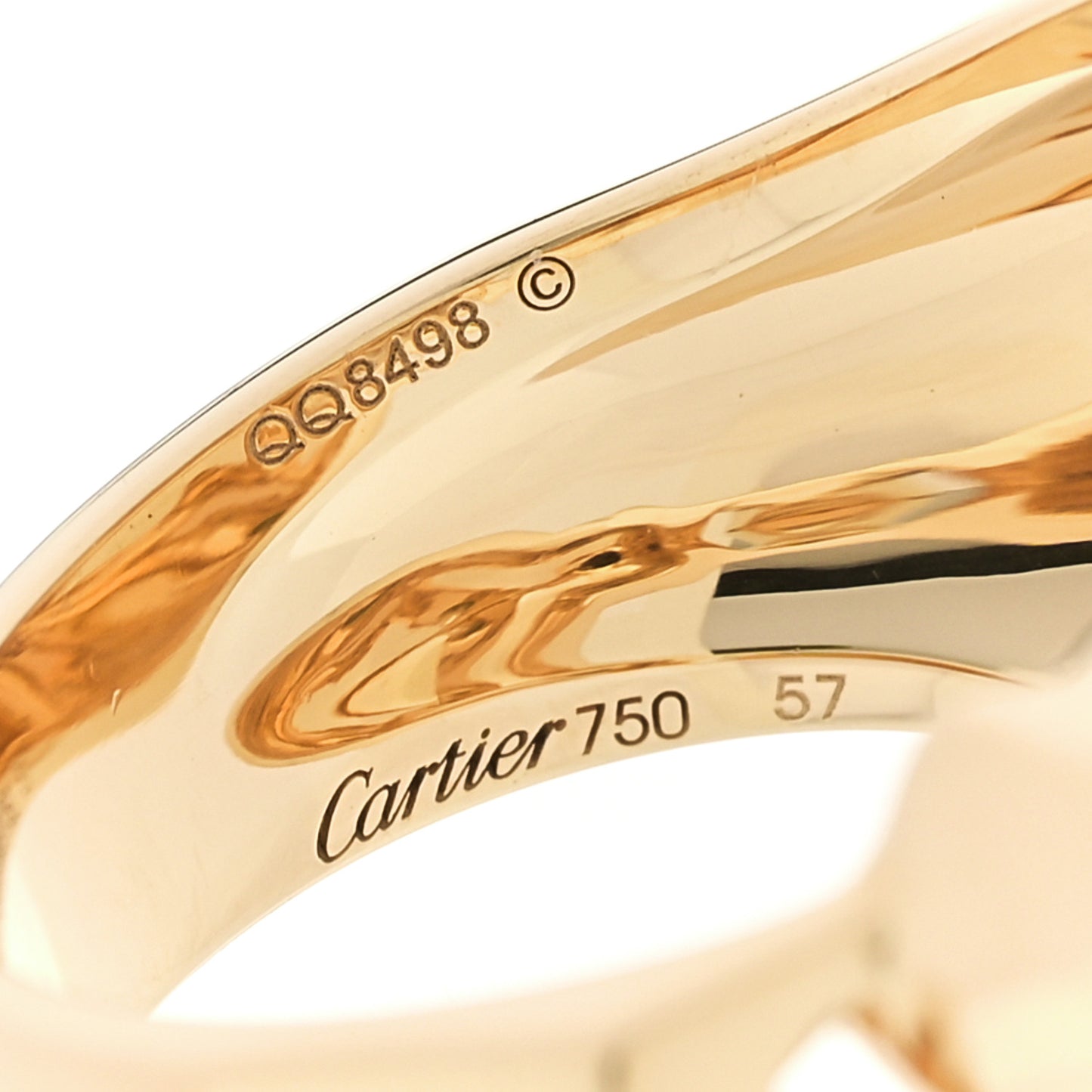 18K Yellow Gold Tsavorite Black Lacquer Panthere De Cartier Ring 57 8