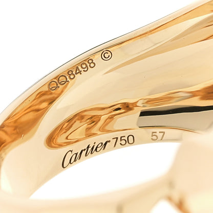 Cartier 18K Yellow Gold Tsavorite Black Lacquer Panthere De Cartier Ring 57 8 5 of 6