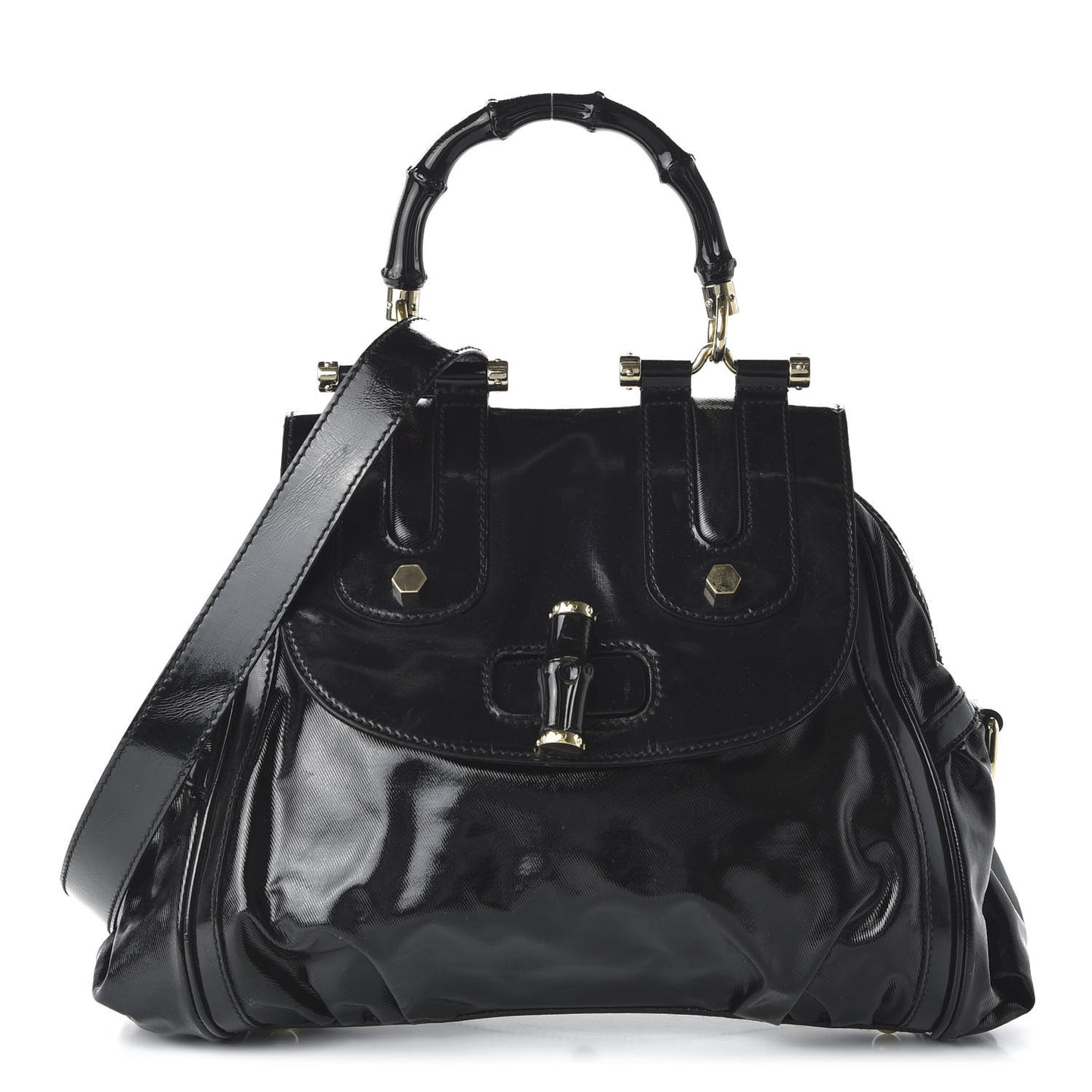 Dialux Pop Bamboo Top Handle Tote Black