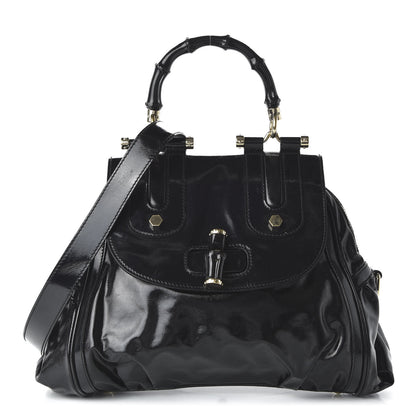 Gucci Dialux Pop Bamboo Top Handle Tote Black 1 of 11