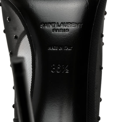 Saint Laurent Rhinestone Mesh 105 Anja Pumps 36.5 Black 7 of 7