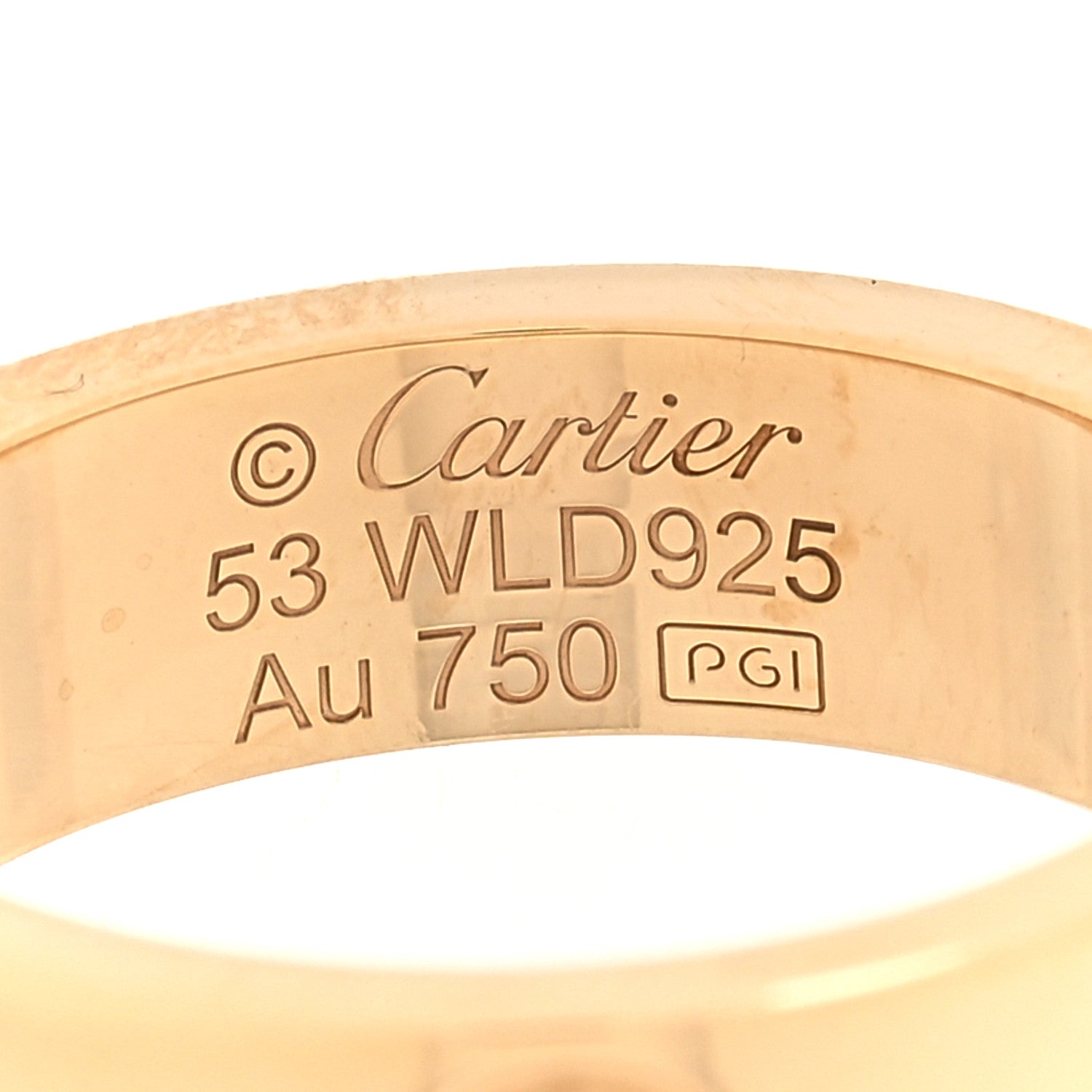 Cartier 18K Yellow Gold 3 Diamond 5.5mm LOVE Ring 53 6.25 4 of 5