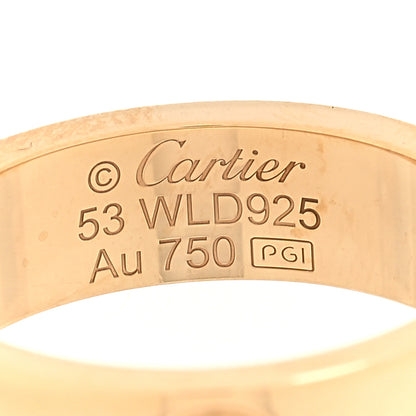 Cartier 18K Yellow Gold 3 Diamond 5.5mm LOVE Ring 53 6.25 4 of 5