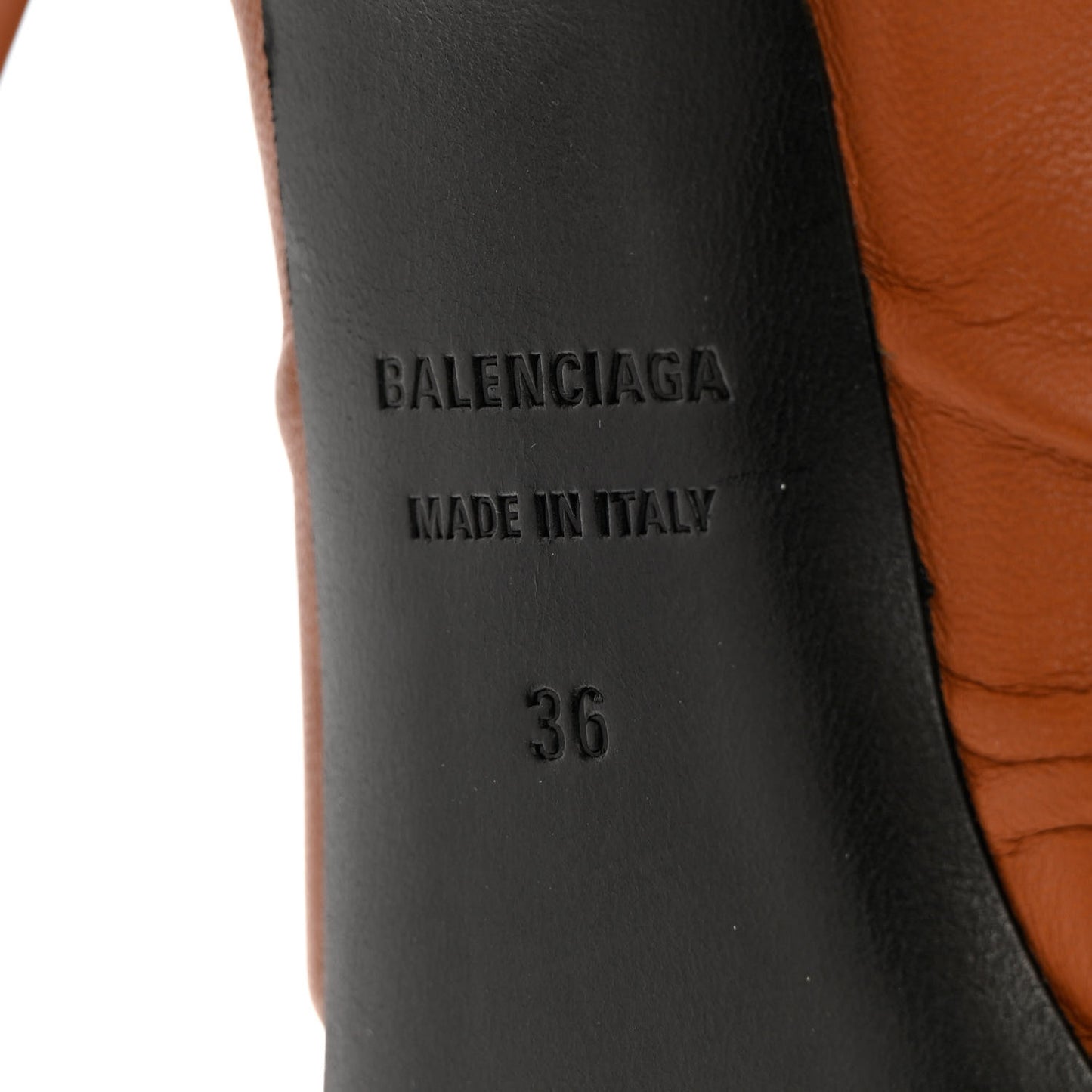 Smooth Nappa Drapy 80mm Sandals 36 Cognac