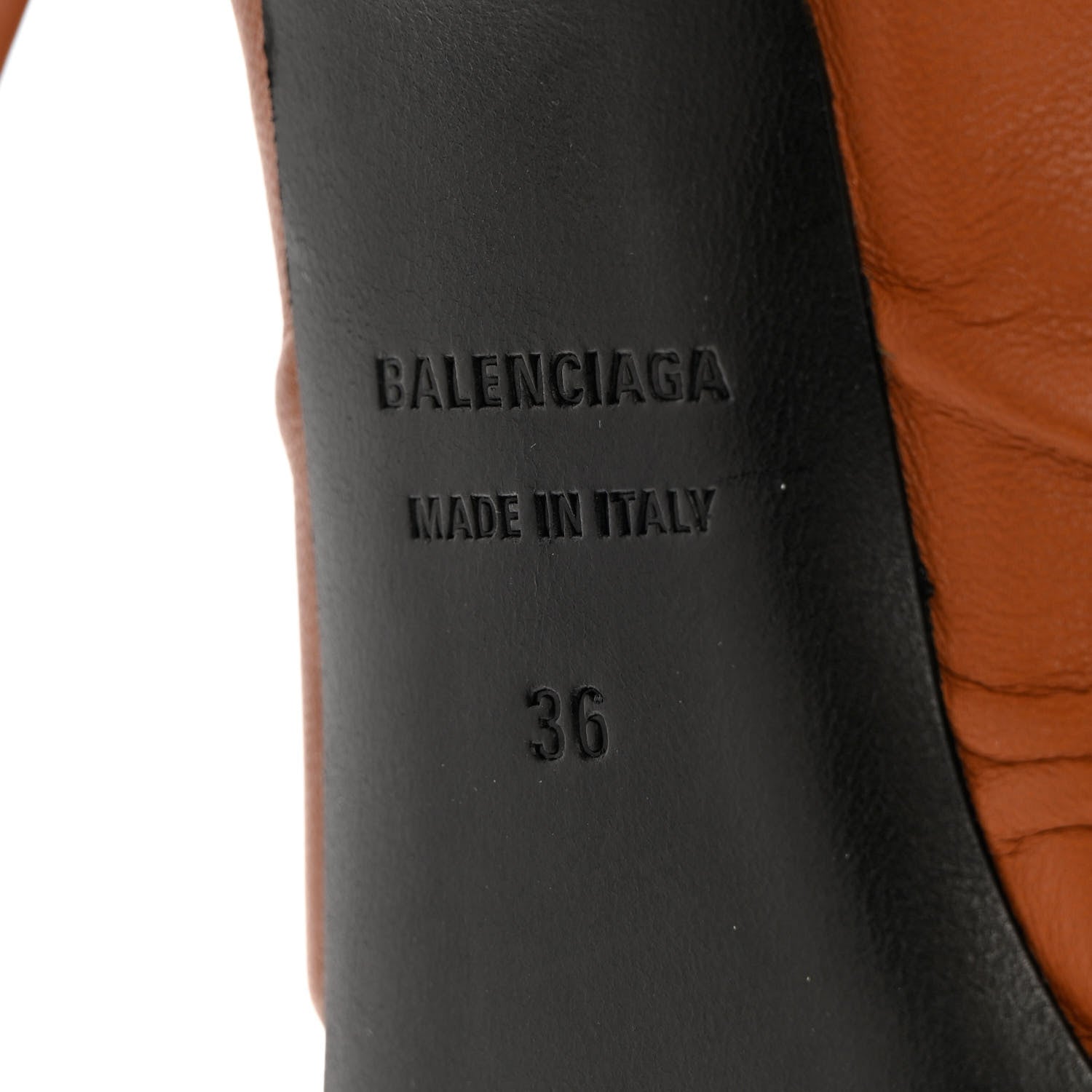 Balenciaga Smooth Nappa Drapy 80mm Sandals 36 Cognac 7 of 12