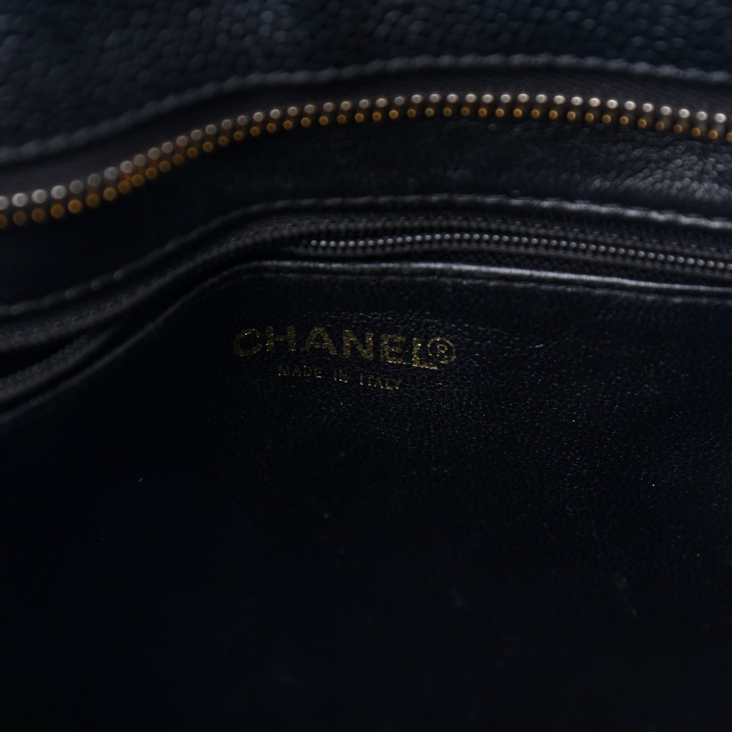 Caviar Quilted Medallion Tote Black