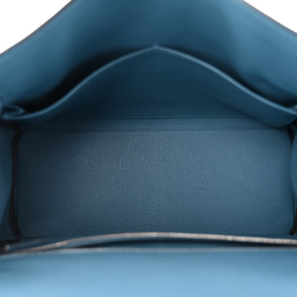 Hermes Togo Kelly Retourne 28 Bleu Paradise 5 of 11